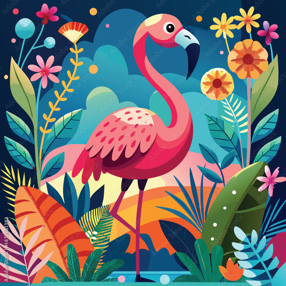 seamless pattern with flamingos seamless pattern with flamingos