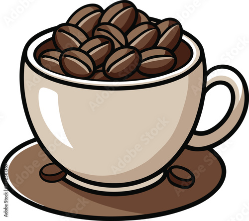 Coffee beans in a Cup