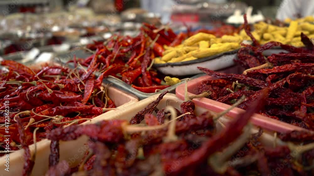 Spicy dried chillies or Lal mirch Indian Marketplace