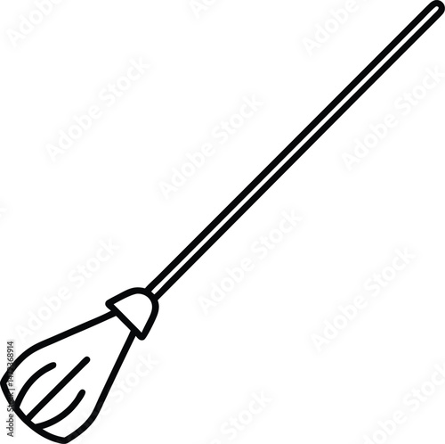 broomstick icon vector illustration