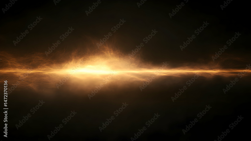 Fototapeta premium Abstract Light Rays with Smoke and Fog Against a Dark Background