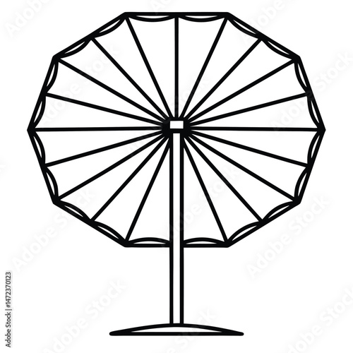 Black and white umbrella