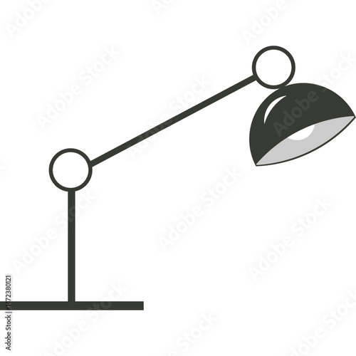modern and simple desk lamp shade in editable vector illustration suitable for cartoon and graphics
