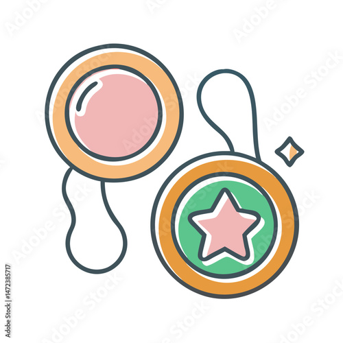Yo Yo Icon Toy Classic Game String Fun Transparent Background Vector