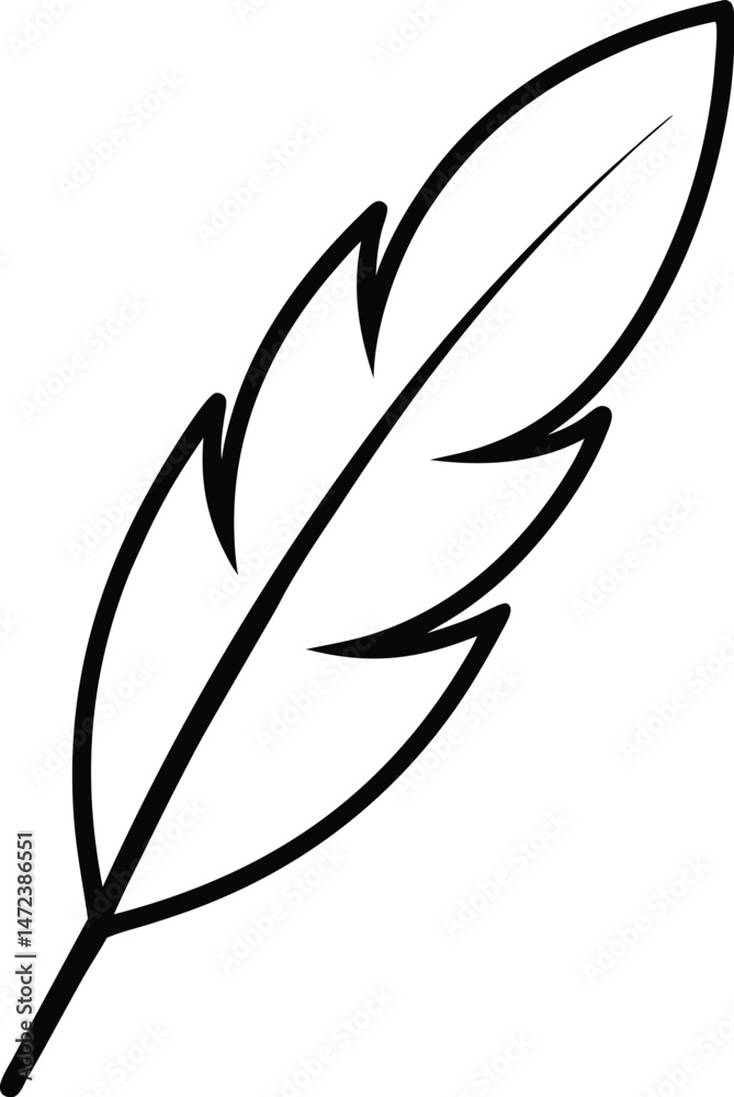 Obraz premium feather vector illustration
