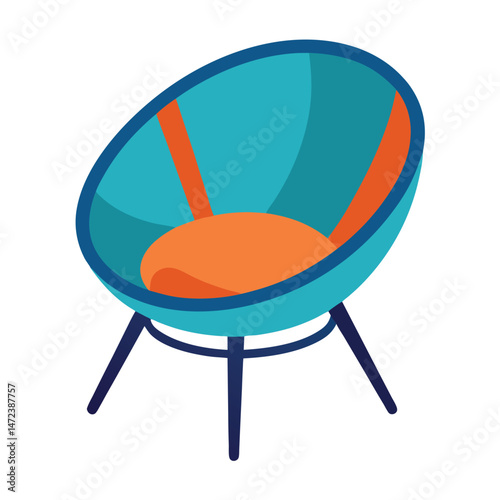 vintage chair isolated on white