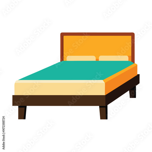 bed with pillows