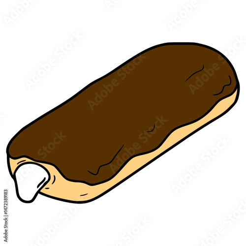 eclair illustration hand drawn isolated vector