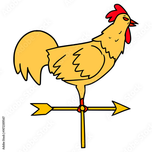 weathercock illustration hand drawn isolated vector