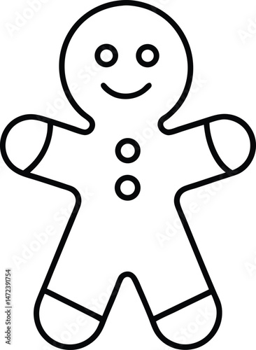 gingerbread man isolated on white