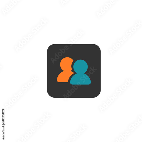 Two Head Silhouettes Overlapping