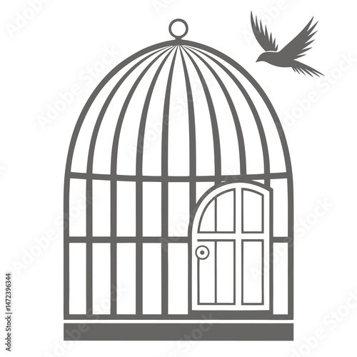 birdcage with a bird