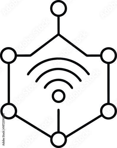 vector illustration of an internet of things lot