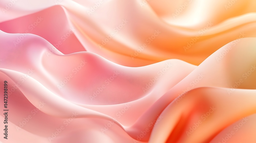 Obraz premium Peach Silk Drape Texture Background.