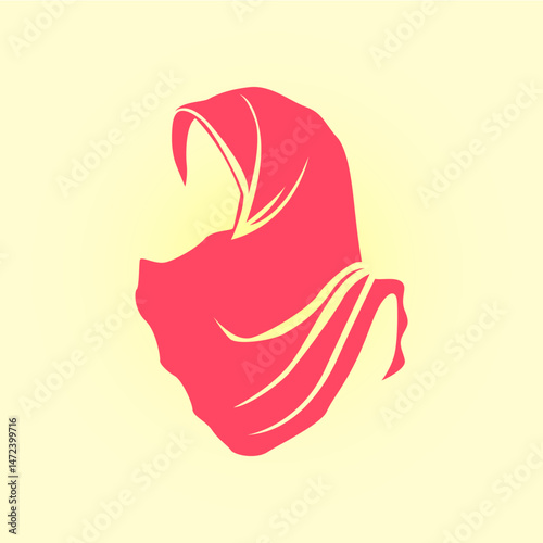 Hijab trendy artwork wonderful abstract vector illustration colorful useful design
