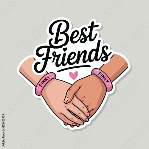 Best Friends Forever Hand-in-Hand Friendship