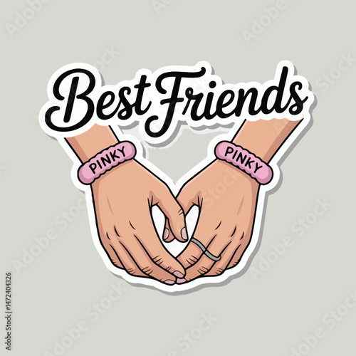 Best Friends Forever Hand-in-Hand Friendship