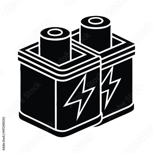 Remote batteries illustration vector art