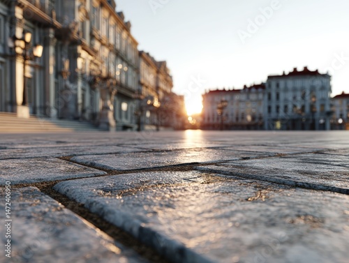Stone pavement leads toward...