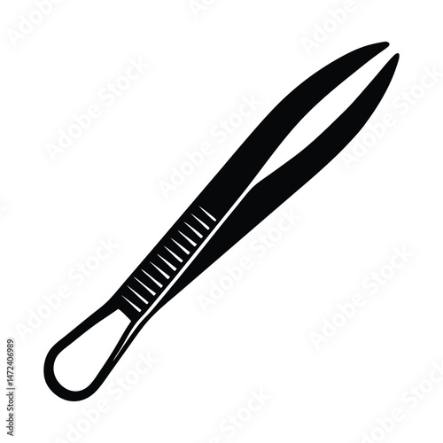 Tweezers illustration vector art nail clipper isolated on white background