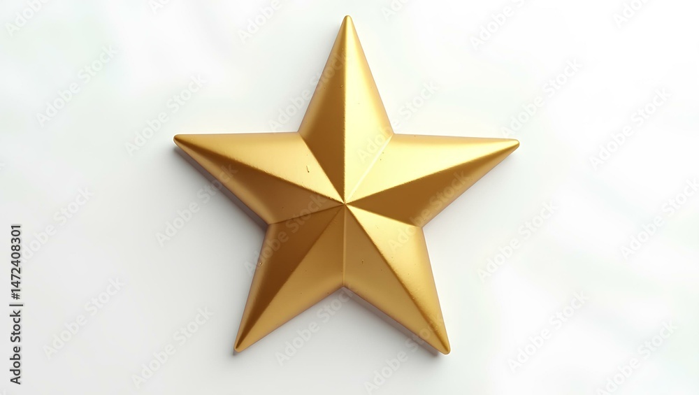 Obraz premium gold star on white background