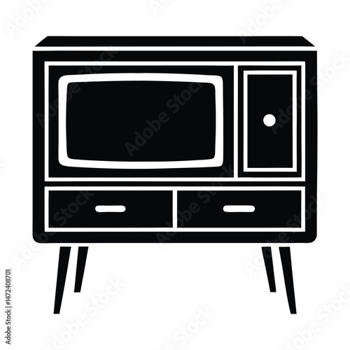 TV stand illustration vector art