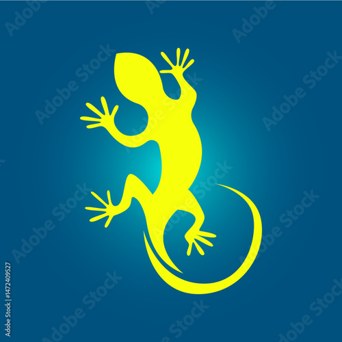 Lizard trendy artwork amazing abstract vector illustration colorful useful design