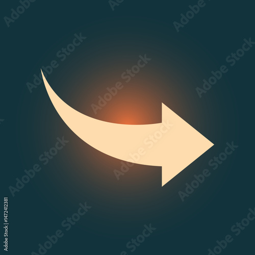 Arrow trendy icon honest abstract vector illustration colorful artwork beautiful design