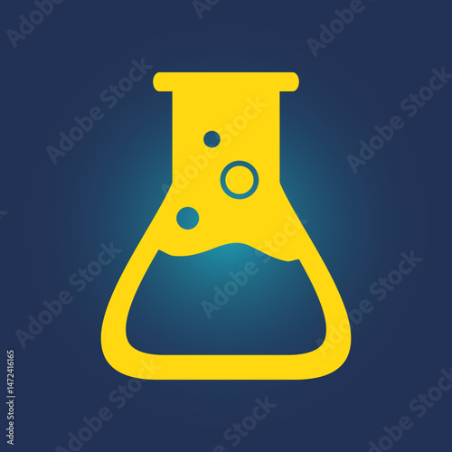 Flask trendy icon ethical abstract vector illustration colorful artwork beautiful design