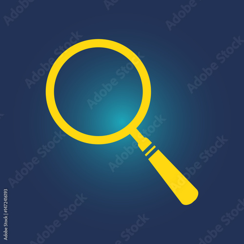 Magnifier trendy icon ethical abstract vector illustration colorful artwork beautiful design