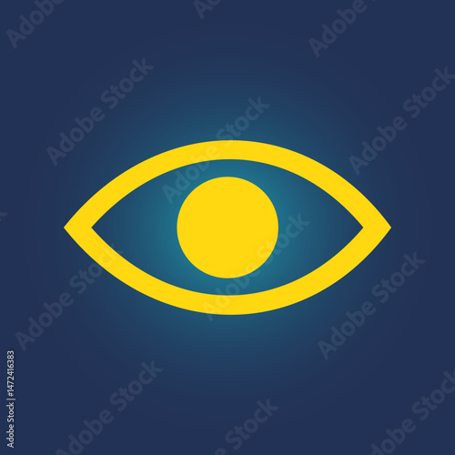 Visibility trendy icon ethical abstract vector illustration colorful artwork beautiful design