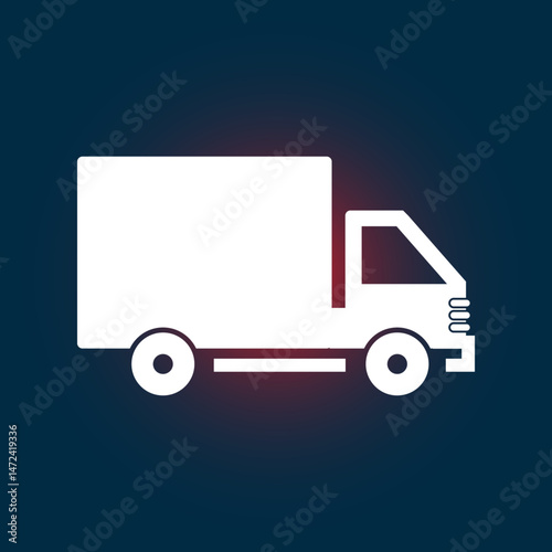 Delivery Truck trendy icon amazing abstract vector illustration colorful artwork beautiful design