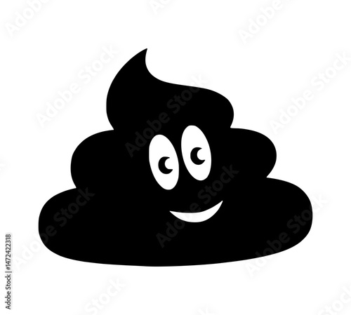 Cartoon Poop Emoji - Happy Stool