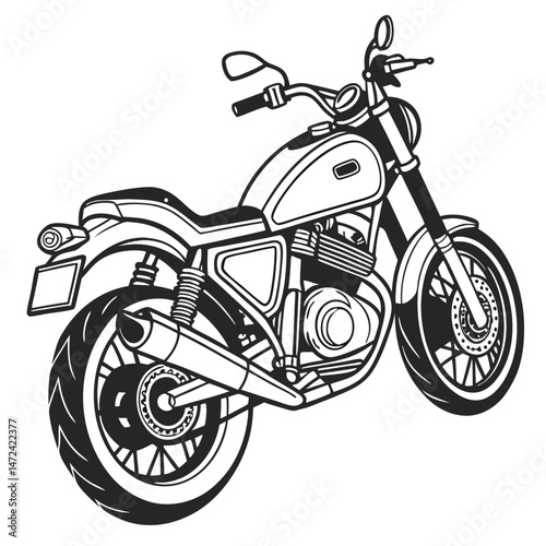 motor cycle vector image on white background