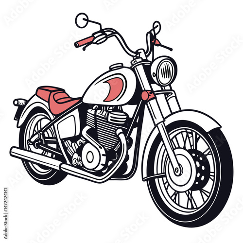 motor cycle vector image on white background