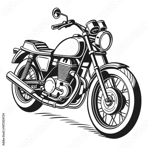 motor cycle vector image on white background