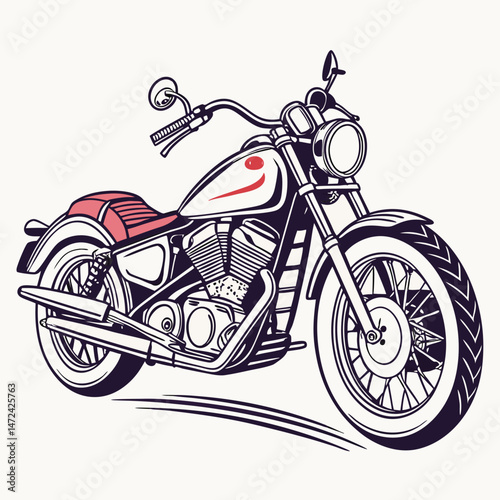 motor cycle vector image on white background