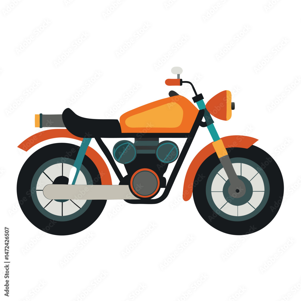 motor cycle vector image on white background motor cycle vector image on white background