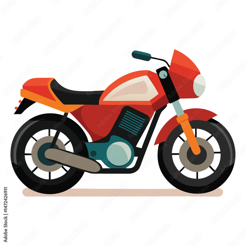 motor cycle vector image on white background motor cycle vector image on white background