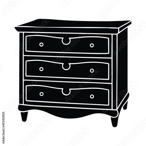 chest of drawers Dresser illustration vector art