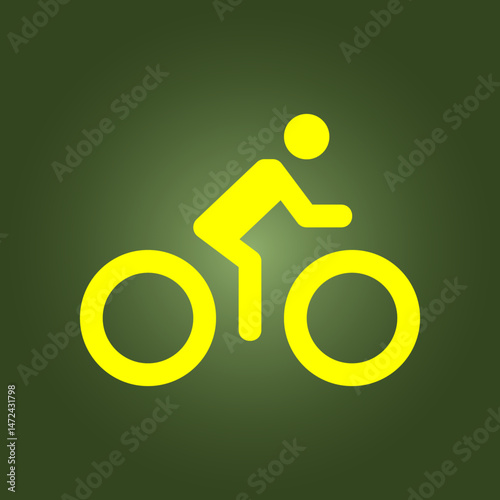 Bicycle sign trendy artwork elegant abstract vector illustration colorful useful design