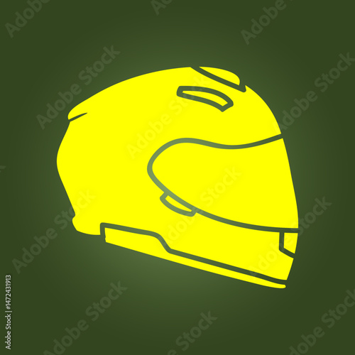 Helmet trendy artwork elegant abstract vector illustration colorful useful design