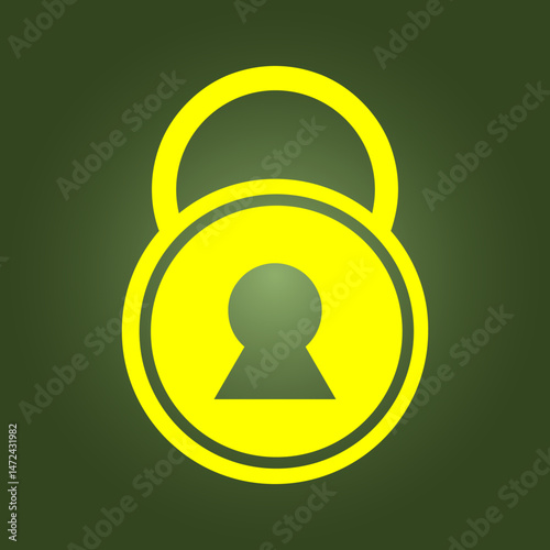 Padlock trendy artwork elegant abstract vector illustration colorful useful design
