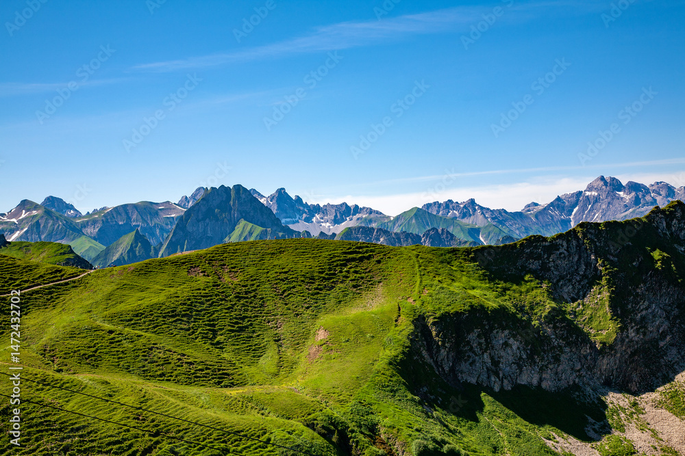Naklejka premium Allgau Alps, Oberstdorf, Bavaria, Germany, Europe.