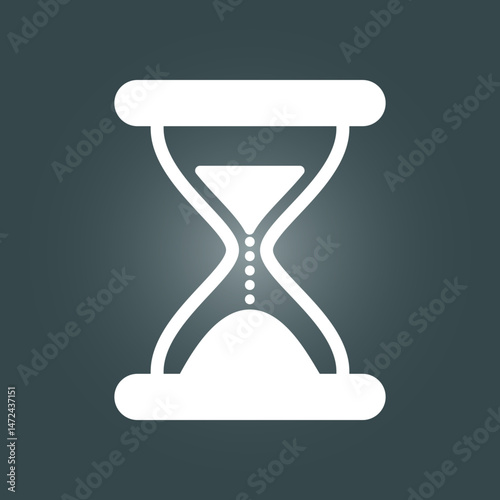 Hourglass trendy icon magnificent abstract vector illustration colorful artwork beautiful design