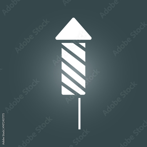 Rocket trendy icon magnificent abstract vector illustration colorful artwork beautiful design