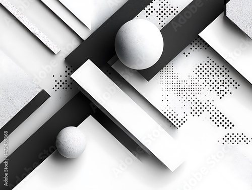 Abstract geometric shapes composition (1)