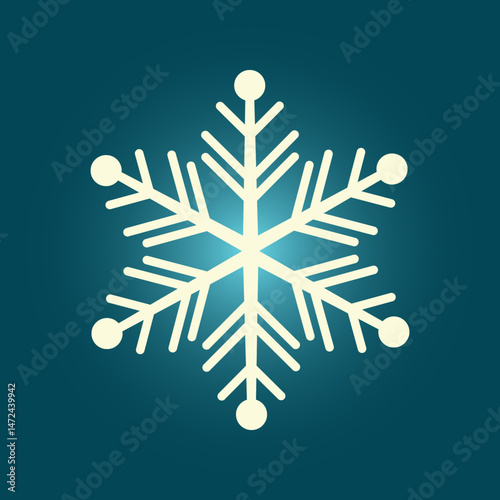 Snowflake trendy artwork glorious abstract vector illustration colorful useful design