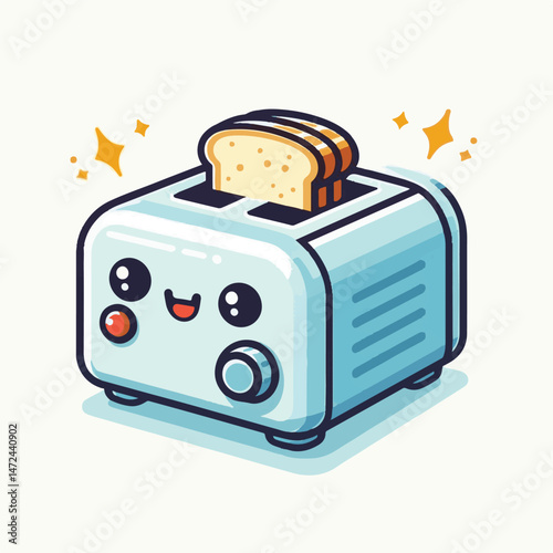 toaster, kitchen, equipment, food, appliance, toast, electric, breakfast, vector, cooking, bread, isolated, object, modern, illustration, technology, household, morning, machine, sandwich, device, ele