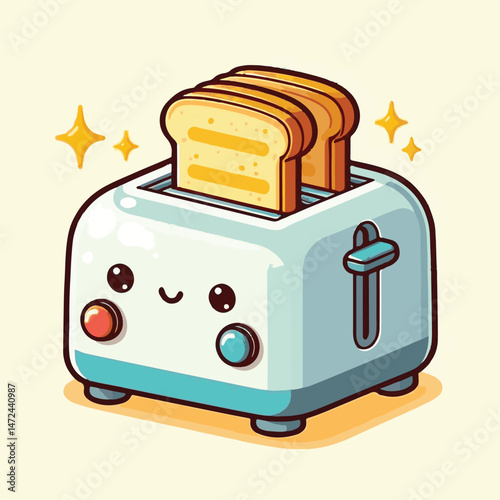 toaster, kitchen, equipment, food, appliance, toast, electric, breakfast, vector, cooking, bread, isolated, object, modern, illustration, technology, household, morning, machine, sandwich, device, ele